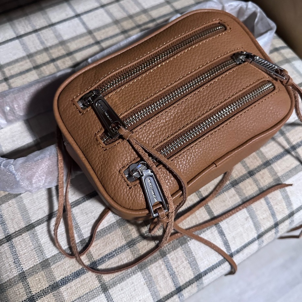 Rebecca Minkoff Belt Bag 3 Zipper Zip Desert Tan